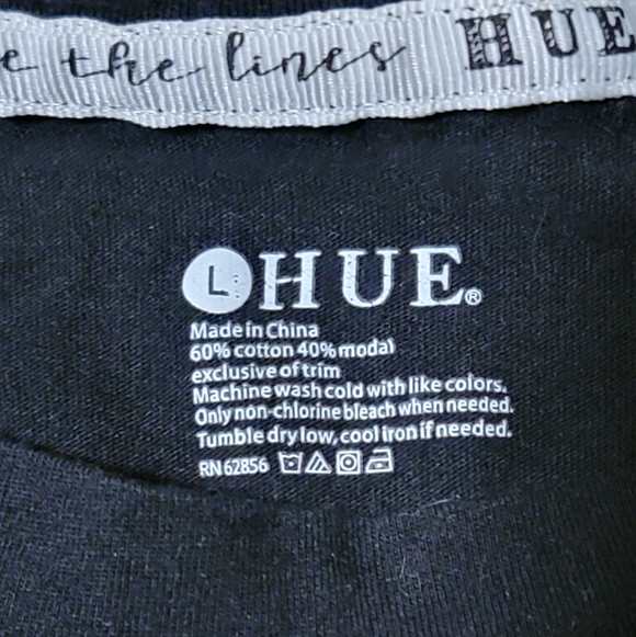 L Long Sleeve Graphic Tshirt HUE French Bulldog Puppy Love Hearts Valentine Cute - Picture 3 of 5